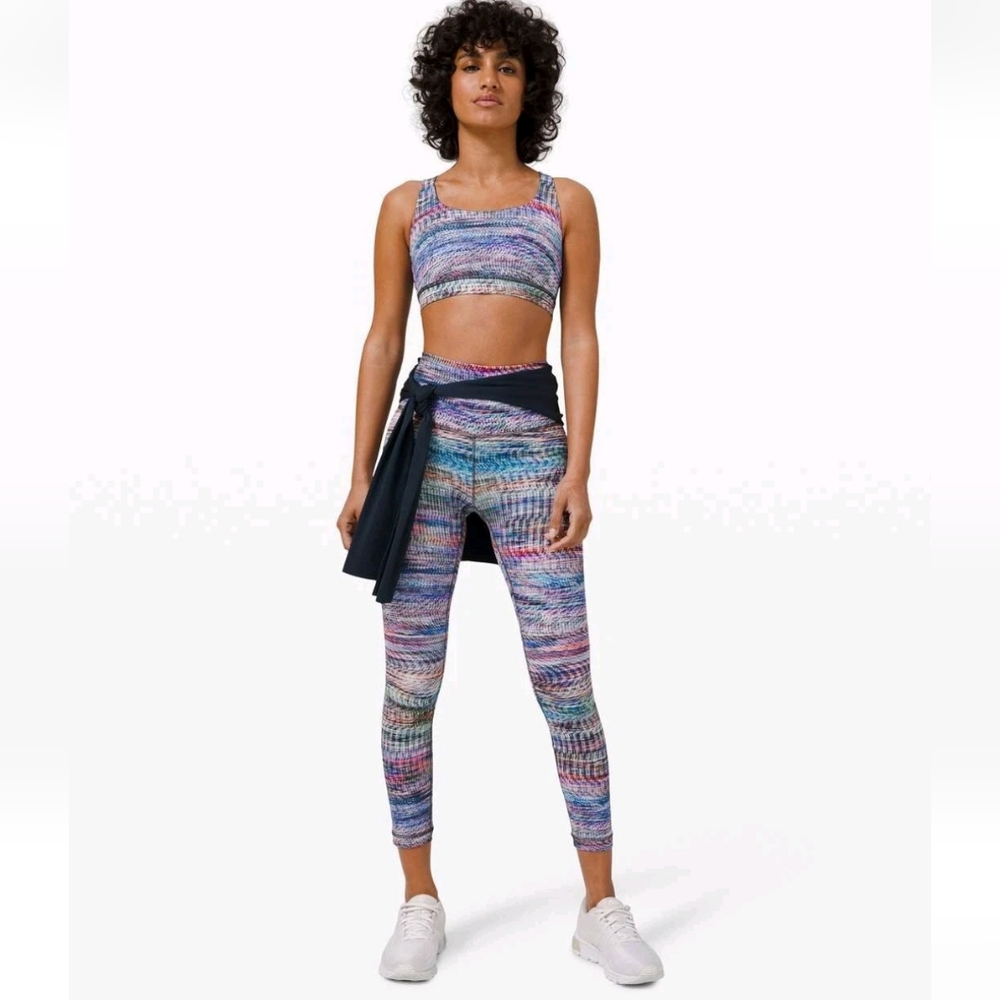 Lululemon Wunder Under Train High Rise Cropped 21" Leggings Digital Oasis Size 6